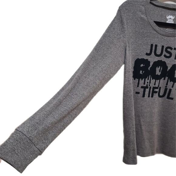 Just Boo-Tiful Long Sleeve Graphic Tee Under Disguise Halloween Soft Women's XS - Picture 3 of 6